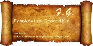 Frankovits Gracián névjegykártya